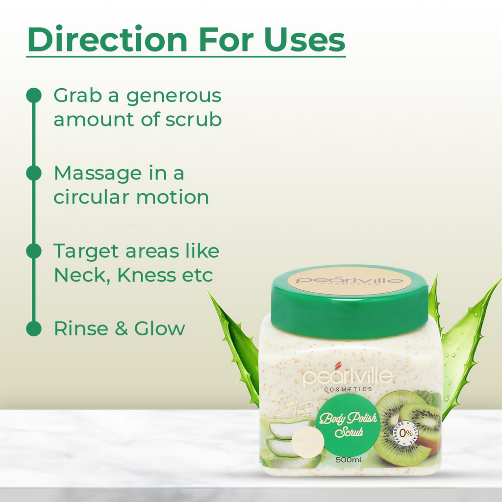 Pearlville Superfoods Collection Kiwi Aloe Vera Body Polish Scrub