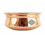 Steel Copper Handi Bowl Hammered Design Serving Dishes - Set of 4