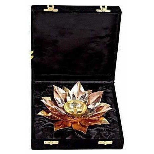 Copper Plated Lotus Design Diya