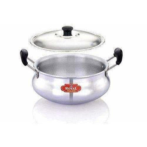 Royal Aluminum Uruli with Stainless Steel Lid