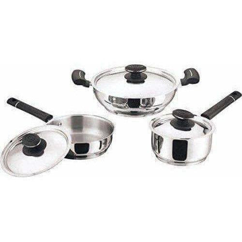Cookware Stainless Steel - Set of 3 Pieces