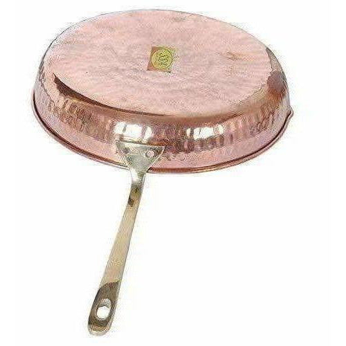 Copper Fry Pan Tadka Pan - Frying Cooking Serving Dishes