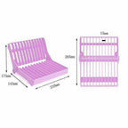 Folding Plastic Kitchen Dish Rack Stand Plate Holder for Bowls Plates - 2 Slots