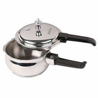 Stainless Steel Handi Pressure Cooker, Silver - 2.5 Litres