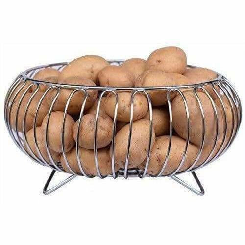 Stainless Steel Vegetable and Fruit Bowl Basket Hover Image