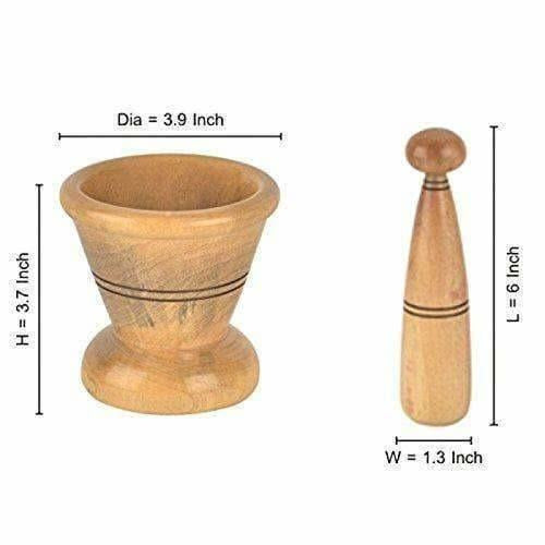 Wooden Spice Masher Mortar & Pestle
