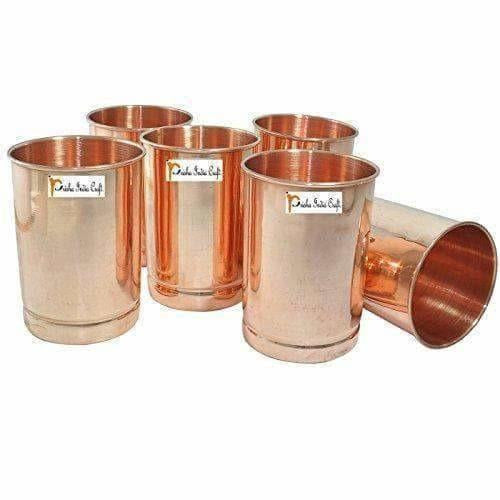 Copper Glass Drinkware -  Set of 6