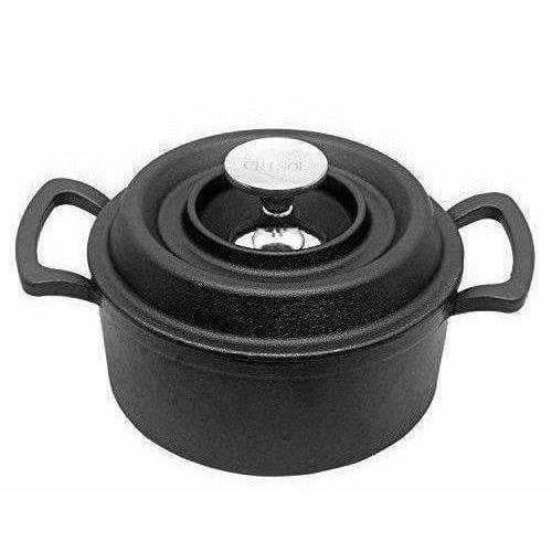 Non Stick Cast Iron Dutch Oven Cookware Black