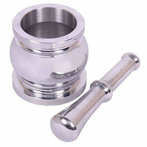 Stainless Steel Kitchen khalbatta, Okhli Masher, Mortar And Pestle Set (Steel) Main Image