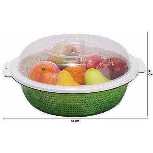 Multipurpose Double Layer Plastic Sieve Drainer Bowl