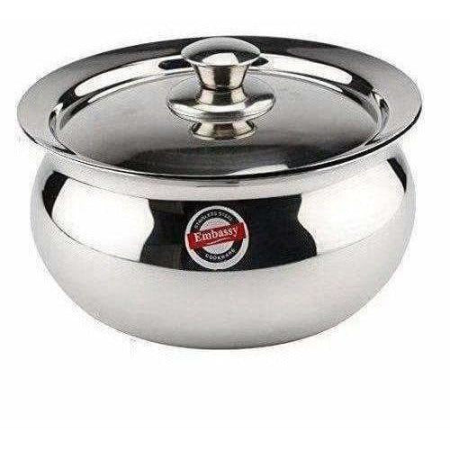Pongal Pot/Cook-n-Serve Dish Stainless Steel Hover Image