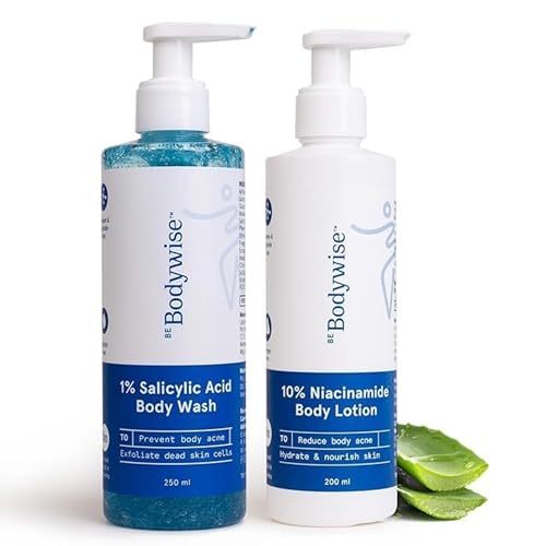 BeBodywise 1% Salicylic Acid Body Wash and 10% Niacinamide Body Lotion Hover Image