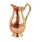 Steel Copper Jug Pitcher with Brass Handle