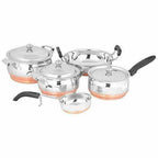 Stainless Steel  Cookware -  Along With Copper Bottom - Set of 5 Pieces