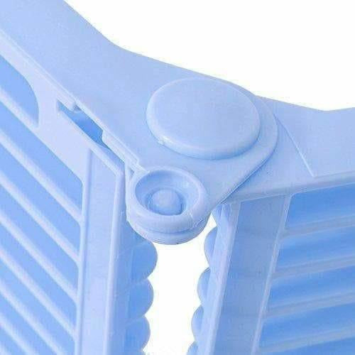 Folding Plastic Kitchen Dish Rack Stand Plate Holder for Bowls Plates - 2 Slots