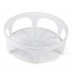 Roti Plus Plastic Casserole with Lid - White & Grey Color Combination