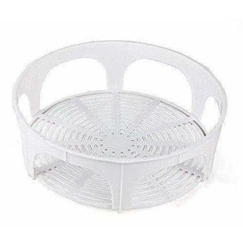 Roti Plus Plastic Casserole with Lid - White & Grey Color Combination