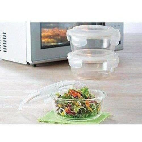 Microwavable Containers with Lunch Bag, 400ml, Set of 3