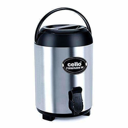 Cello Thunder Stainless Steel Flask, 4 Litres, Black Main Image