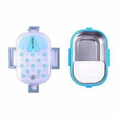 Stainless Steel School Lunch Box with Transparent Lid