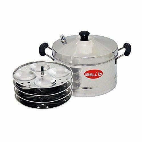 Stainless Steel Idly Cooker With 4 Idly Plates