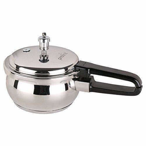 Stainless Steel Handi Pressure Cooker, Silver - 2.5 Litres Hover Image