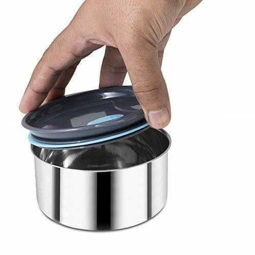 Stainless Steel Lunch Box Set with Pouch, 250ml, Set of 4