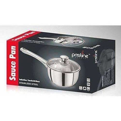 Stainless Steel Sandwich Base Dlx Sauce Pan with Glass Lid Main Image