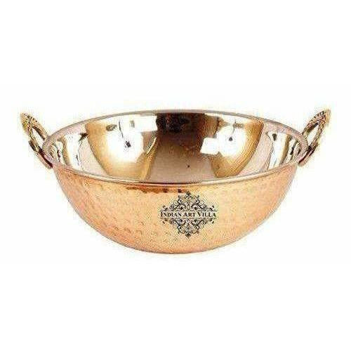 Steel Copper Kadai Bowl - 1000 ML