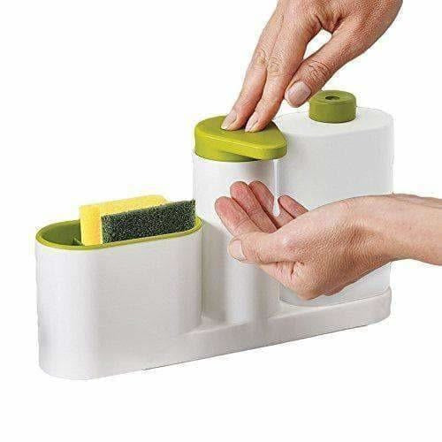 Self Sink Drainer Dishwasher Sanitize Liquid Dispenser and Sponge Holder