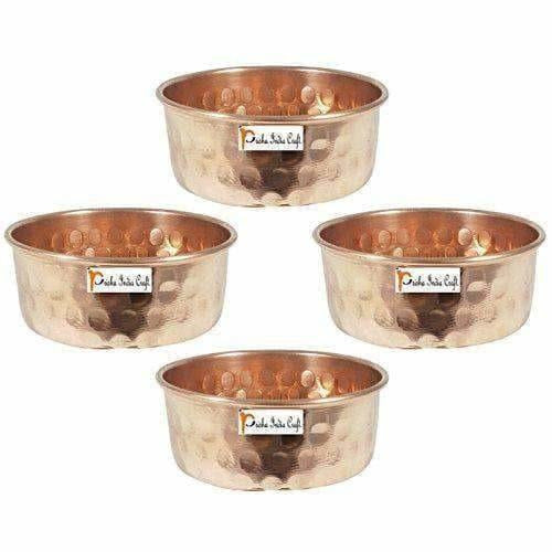Pure Copper Serving Bowl - Dinner Bowl  - Set Of 6
