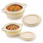 Finish Ivory Gold Casserole- Set of 2