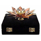 Copper Plated Lotus Design Diya