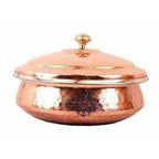 Steel Copper Handi Bowl With Lid