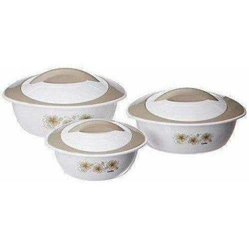 Maroon Color - Plastic Casserole Set of 3 - Pieces