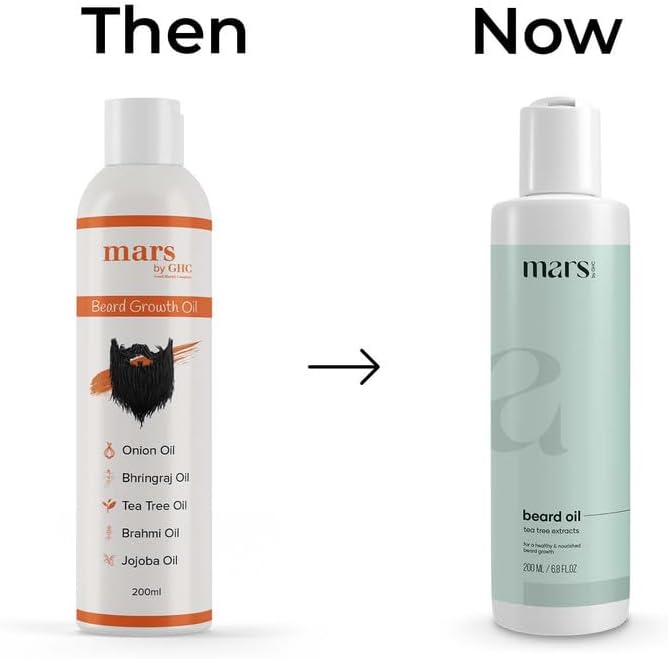 Mars By GHC Beard Growth Oil with Onion, Bhringraj, Tea Tree Oil