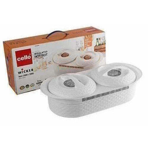 Cello Insulated Wicker Twin Hot Pot