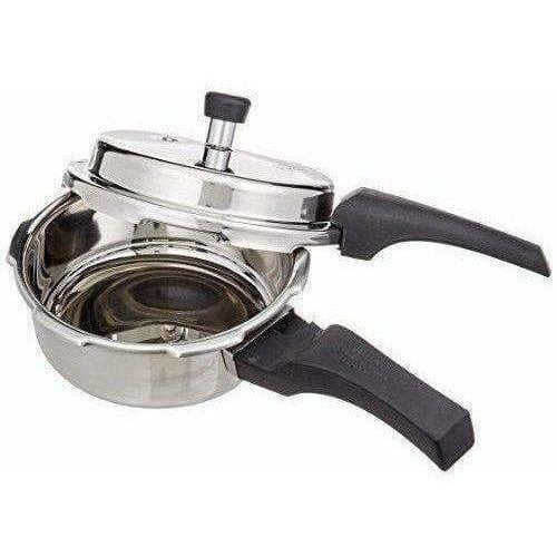 Stainless Steel Pressure Cooker with Lid - 2 Litres Hover Image
