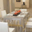 Transparent With Golden Lace 6 Seater Dinning Table Cover