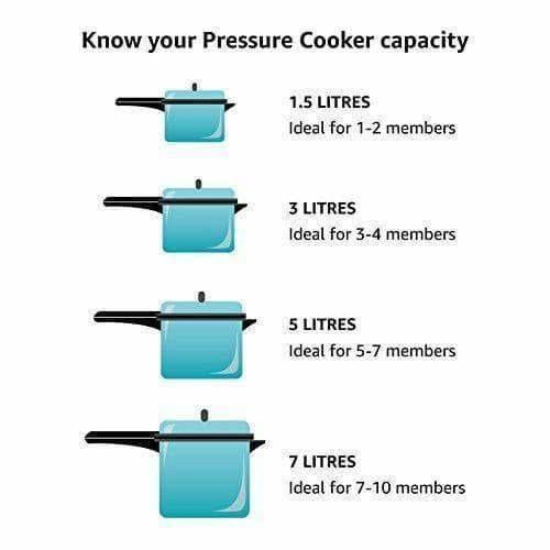 Double Thickness Base - Aluminum Pressure Cooker, 3.5 Litres Main Image