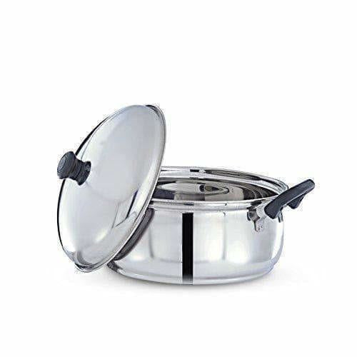 Stainless Steel Cook and Serve Handi Set (5-Pieces, Silver)