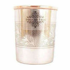 Embossed Design Steel Copper Glass Tumbler (250ml) - Set of 2