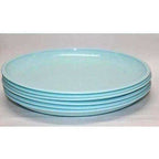 Microwave Safe & Unbreakable Round Full Plates with Bowl Pack of 6 Plates & 6 Bowl Set.- 12 Pieces - Aqua Blue Color