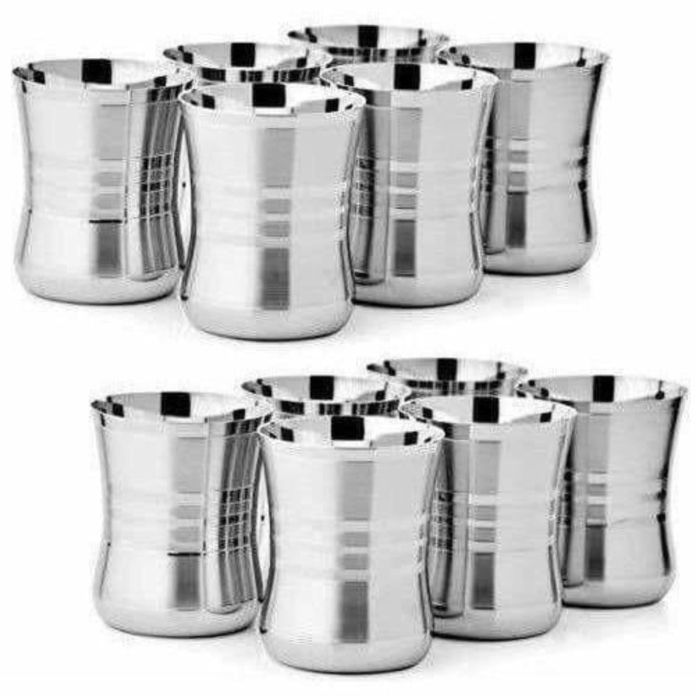 Stainless Steel  Glasses - Set of 12