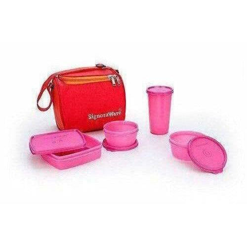 Plastic Lunch Box Set with Bag Set, 5-Pieces