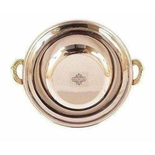 Steel Copper Kadai Bowl - 1000 ML Hover Image