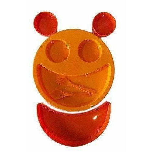 Multicolor Cute Big Smiley Plates for kids with Fork and Spoon