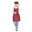 Red And Black Apron With Cap