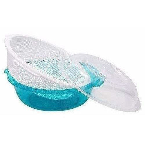 Multipurpose Double Layer Plastic Sieve Drainer Bowl