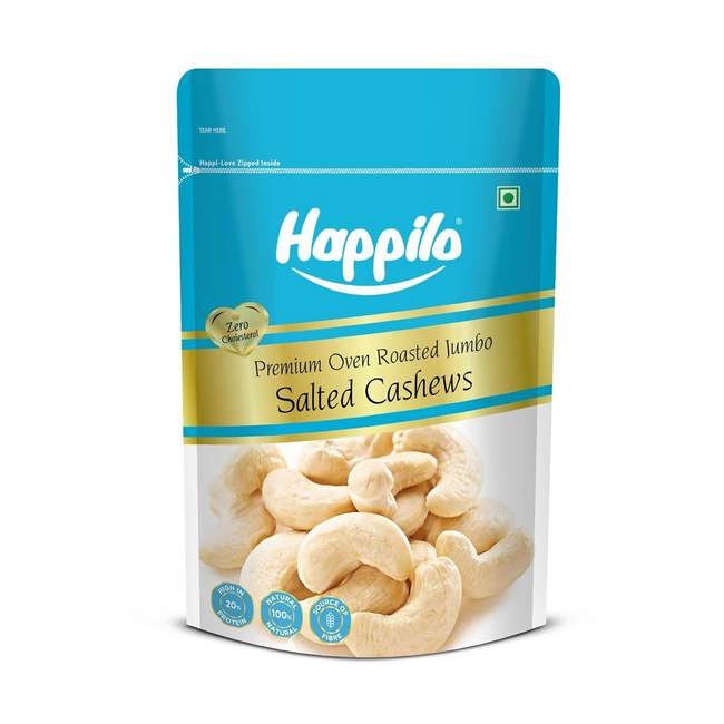 Happilo Premium Roasted and Salted Cashews/Kaju Hover Image